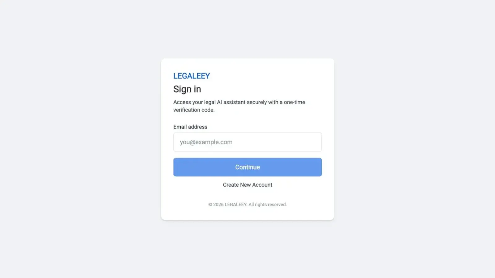 Legaleey — Legal AI Assistant project preview